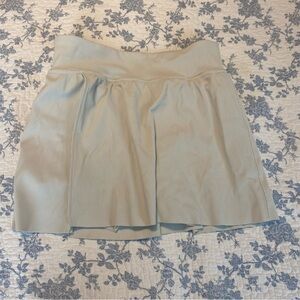 Spanx Get Moving Ribbed Contour Side Slit Skort Size XL Cream Ivory